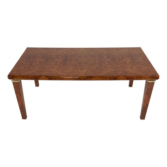 talian Burl Wood Dining Table from GDM, 1980s For Sale - Image 14 of 14