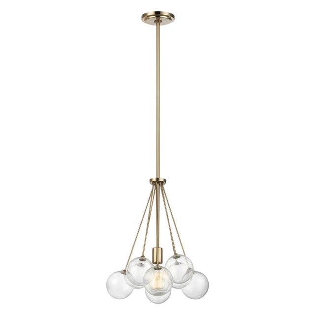 Modern Sean Lavin By Visual Comfort Studio Bronzeville 1-Light Pendant in Satin Brass For Sale - Image 3 of 3