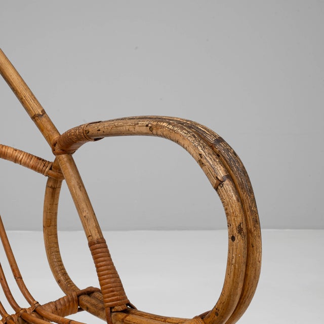 Early 20th Century French Bamboo Armchair With Metal Frame For Sale - Image 13 of 18