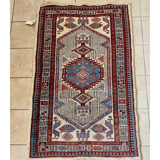 This is a lovely pair of antique Persian Sarab rugs from the 1960s and each piece measures 3.2 x 5.5 ft. the pair is in...
