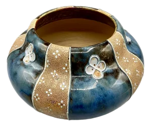 English Arts & Crafts Stoneware Jardiniere Bowl from Royal Doulton Lambeth, 1890s
