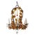 Flower Basket Chandelier with Amber Color Crystals, 1950s For Sale - Image 18 of 18