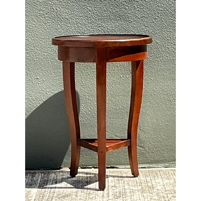 Wood Vintage Sarreid Mahogany Drinks Table For Sale - Image 7 of 12