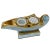 Mid 19th Century Mid 19th Century Antique Bavarian r.p.m (Germany) Nautilus Shell Porcelain Inkwell in Blue and Gold For Sale - Image 5 of 7