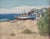 Impressionist Arthur Harold Knott Antique 1920s Oil Painting Morro Bay Sailboat Landscape For Sale - Image 3 of 15