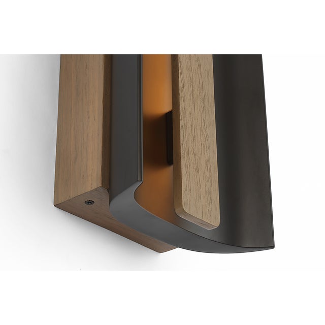 Anne-Marie Barton for Visual Comfort Signature Remi 18" Sconce in Matte Carbon and Warm Walnut For Sale - Image 11 of 15