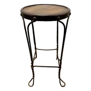 Antique Ice Cream Parlor Stool For Sale
