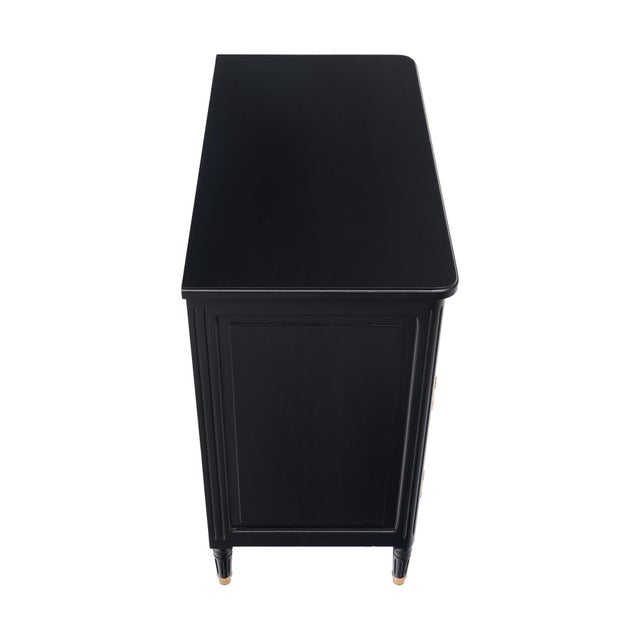 Black Petite, Louis XVI Style Buffet, Cabinet, Antique French 1920s For Sale - Image 8 of 9