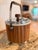 Mid-Century Modern Vintage Kromex Faux Woodgrain Ice Bucket, Mid-Century Modern Barware For Sale - Image 3 of 12