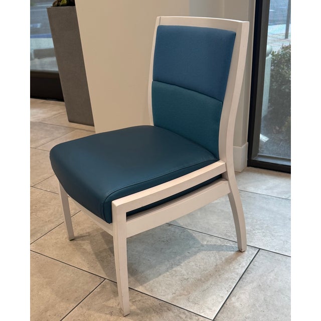 Seven (7) Kimball National Acquaint beautifully upholstered Dining Room or Guest or Reception Chairs. Armless. Upscale....