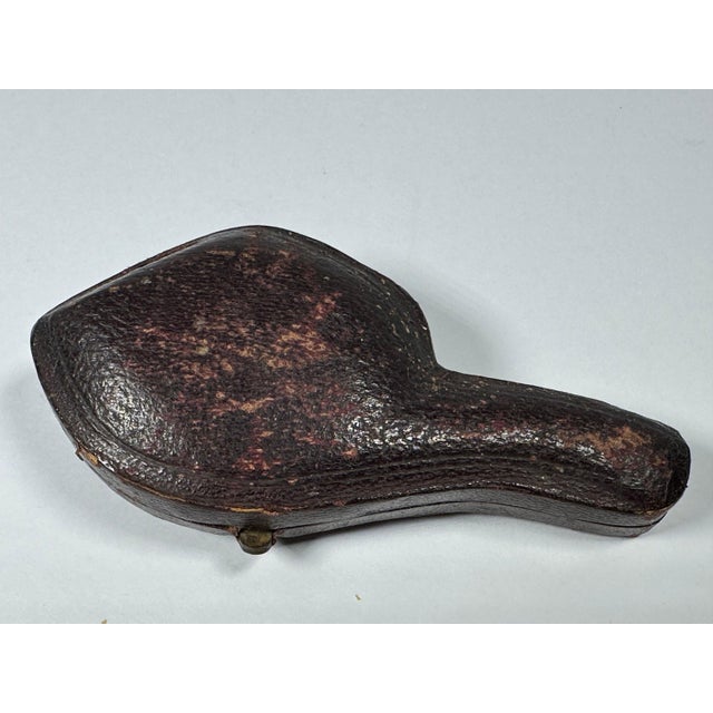 Sculpture Materials Antique Meerschaum Pipe, Carved Horses, with Original Case For Sale - Image 7 of 8