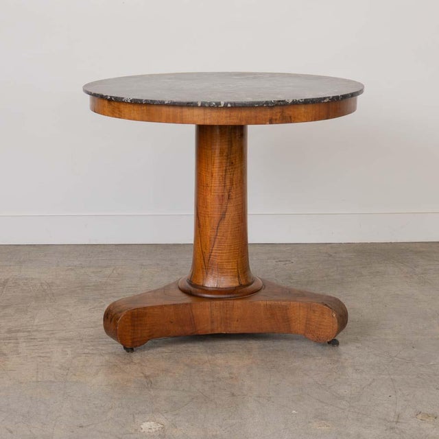 19th Century French Oak and Marble Center Table For Sale - Image 4 of 16