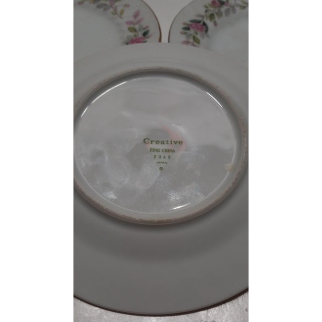 1960s Creative Fine China 2345 Japan Regency Rose Saucers Set of 3