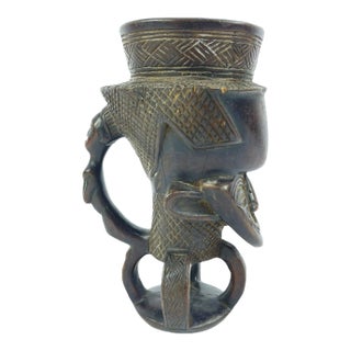 Early 20th Century Kuba Figural Cup For Sale