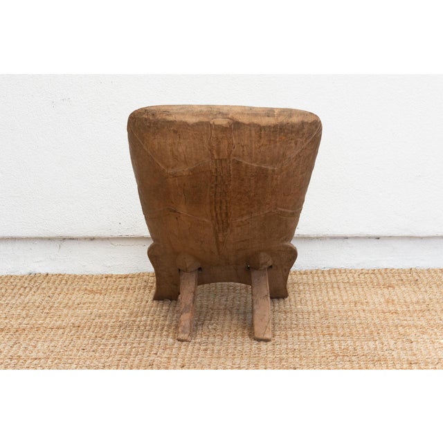 West African Safari Folding Carved Chair For Sale - Image 4 of 8