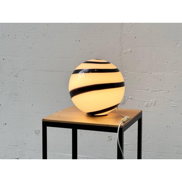 Large Glass Lamp with Zebra Pattern from Wofi Leuchten, Germany, 2000s For Sale - Image 10 of 18