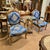 French French Louis XV Armchair – Blue Floral Damask Upholstery With Gilded Wood Frame For Sale - Image 3 of 4
