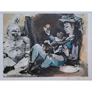 Pablo Picasso, Woman, Monkey and Nude Sage, 1954, Lithograph For Sale