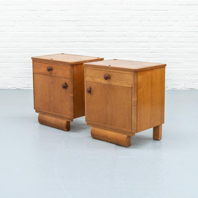 Dutch Art Deco Bedside Tables, 1920s, Set of 2 For Sale - Image 17 of 17