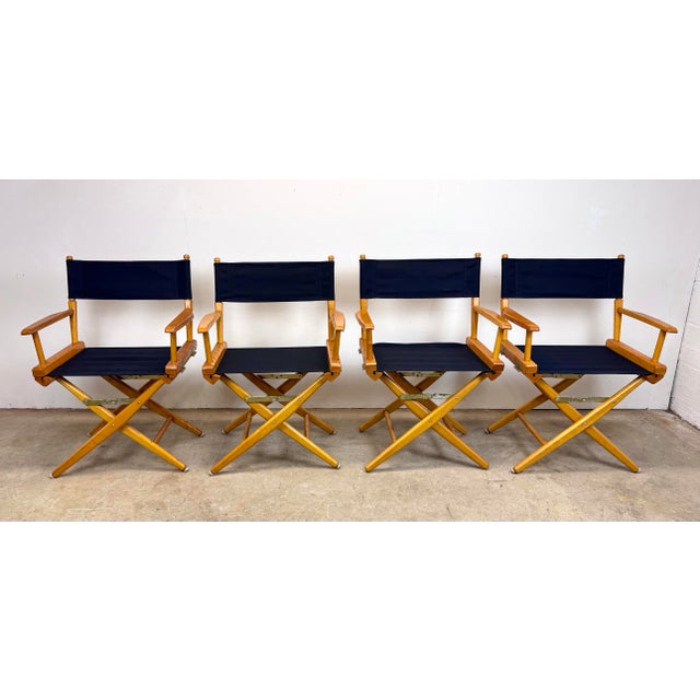 Vintage 1980’s Director’s Chairs by Telescope Made in Usa New Slings For Sale - Image 12 of 12