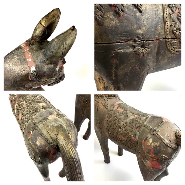 Museum Tibetan Wood Horses - a Pair For Sale - Image 9 of 13