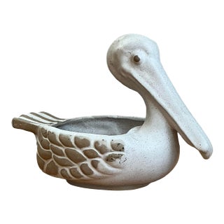 Vintage Ceramic Pelican Bowl For Sale