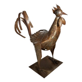 Vintage Metal Rooster, France, 1950 For Sale