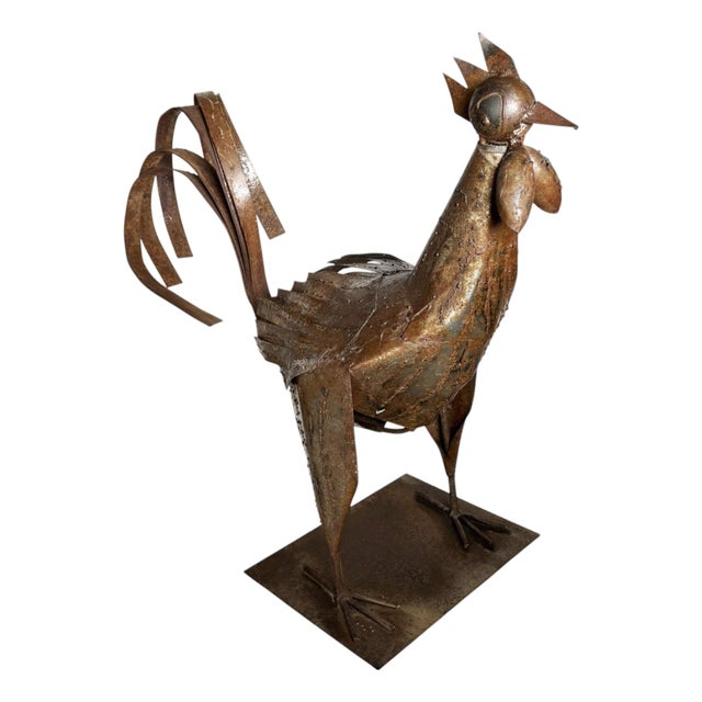 Vintage Metal Rooster, France, 1950 For Sale