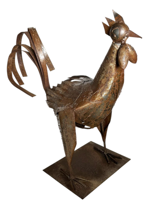 Vintage Metal Rooster, France, 1950