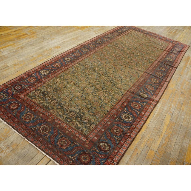 1890s Brown Floral Antique n.w. Persian Rug 5' X 10'7" Handwoven Wool Carpet For Sale - Image 4 of 8