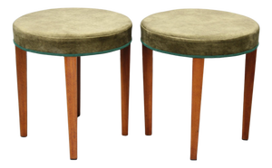 Art Deco Stools, Czechoslovakia, 1940s, Set of 2