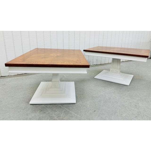 Vintage Burled Walnut Side Tables - Set of 2 For Sale - Image 4 of 7