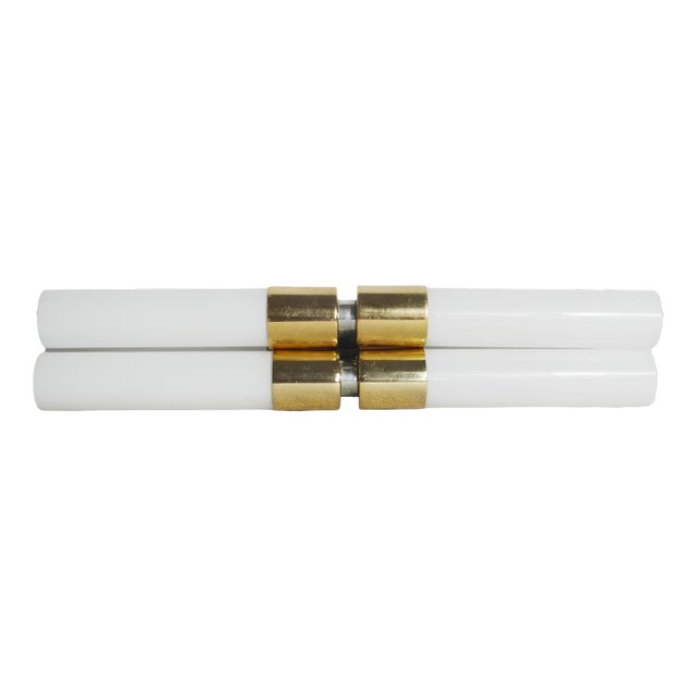 Vintage Italian Murano Glass and Brass Wall Sconce, 1960s For Sale