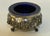 Vintage Silverplate & Cobalt Glass Footed Salt Cellar / Decorative Vanity Bowl For Sale - Image 4 of 12