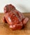 Brick Red Vintage Boho Monumental Glazed Ceramic Frog For Sale - Image 8 of 12