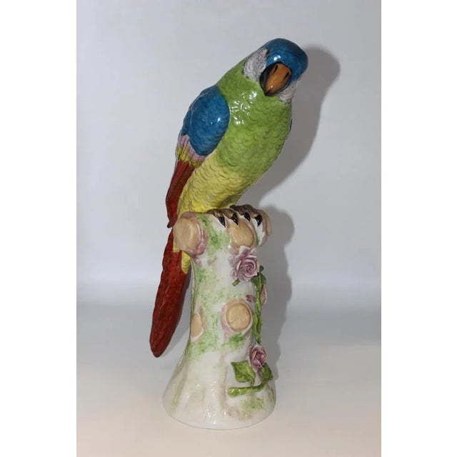 Porcelain Parrot in the style of Meissen, 20th Century For Sale - Image 4 of 12