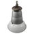 Industrial enamel pendant by mazda, france very light grey enamel shade, metal middle part with cast iron top e27 / e26...
