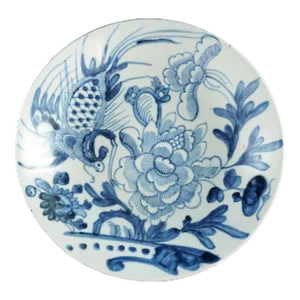 Chinese Qing Phoenix Shallow Bowl 19th Century