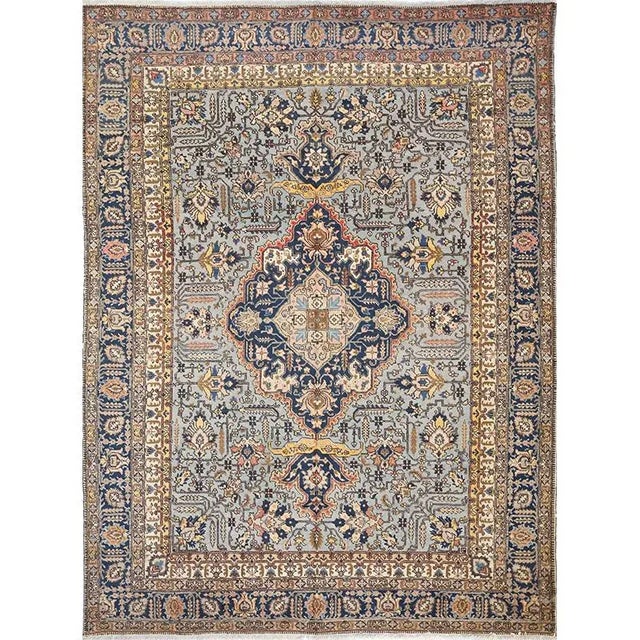 1930s Vintage Persian Tabriz Area Rug For Sale In Dallas - Image 6 of 7