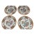 Set of Four 9” Rose Canton Vintage HandPainted Chinese Porcelain Plates - Millefleur, Floral For Sale