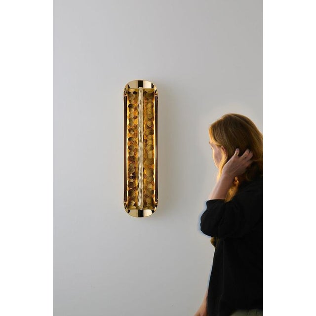 Metal Oblong Silex Brut Wall Lamp by Jennifer Midoz For Sale - Image 7 of 11