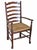 Brown Vintage Ladder-Back Dining Chairs with Wicker Seats, 1970, Set of 8 For Sale - Image 8 of 10