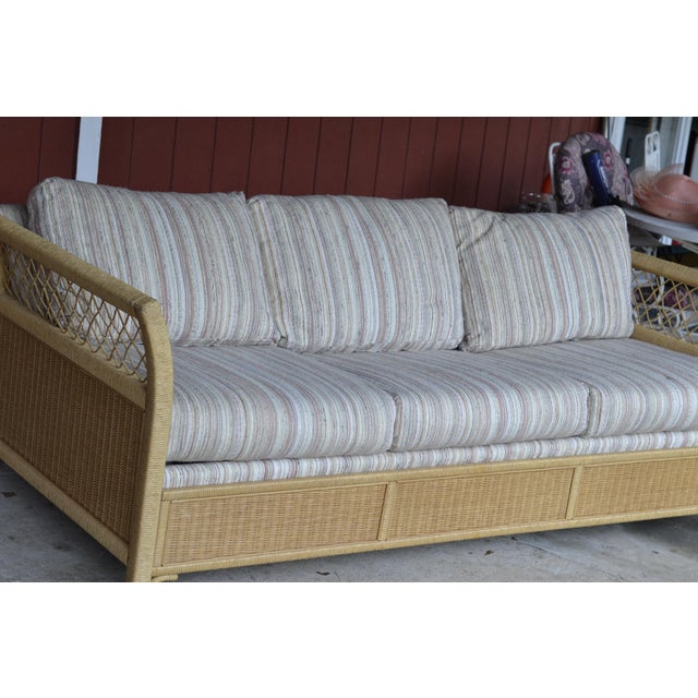 Woven Wicker Rattan Sleeper Sofa by Henry Link Chairish