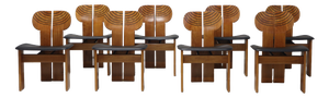 Vintage ​Africa Dining Chairs by Afra & Tobia Scarpa for Maxalto, 1975, Set of 8