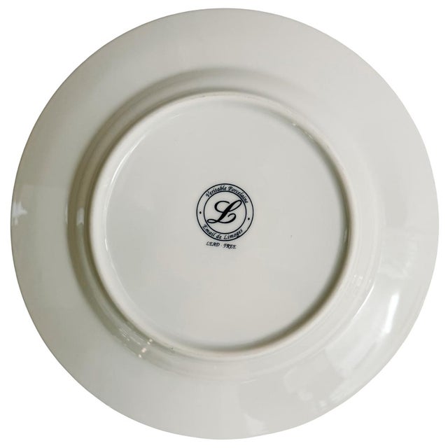 Vintage French Limoges Porcelain Neoclassical Fabergé Egg Plates - Set of 4 For Sale - Image 10 of 10