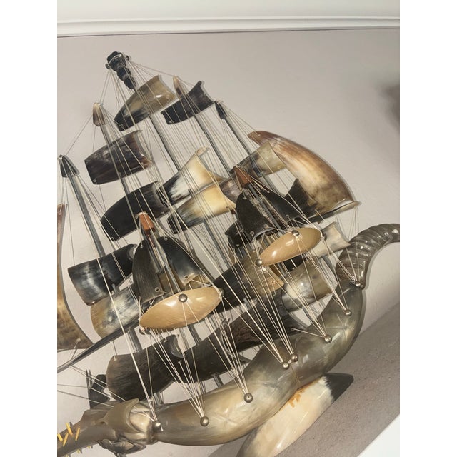 Mid 19th Century Beautiful Hand-Crafted Vintage Hornship For Sale - Image 5 of 5