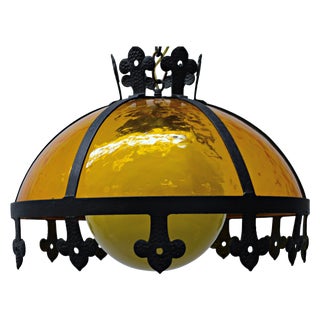 Flared Globe Pendant Lamp For Sale