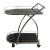 Postmodern Chrome and Glass Wheeled Bar Cart For Sale
