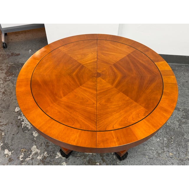 Wood Baker Furniture Palladian Extension Dining Table + Set of Six Chairs Set, Vintage For Sale - Image 7 of 12