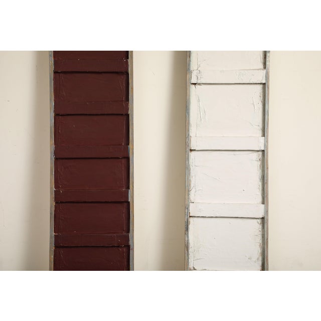 Bruce Robbins (American B. 1948), Plank (#3) & Plank (#7), Maroon & White, 1970s For Sale - Image 10 of 14
